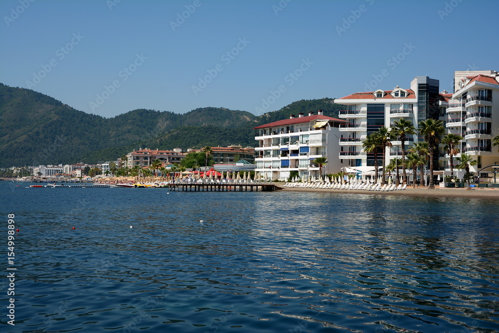 View from the sea in Marmaris, Turkey