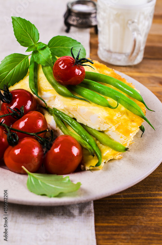 Omelette with vegetables