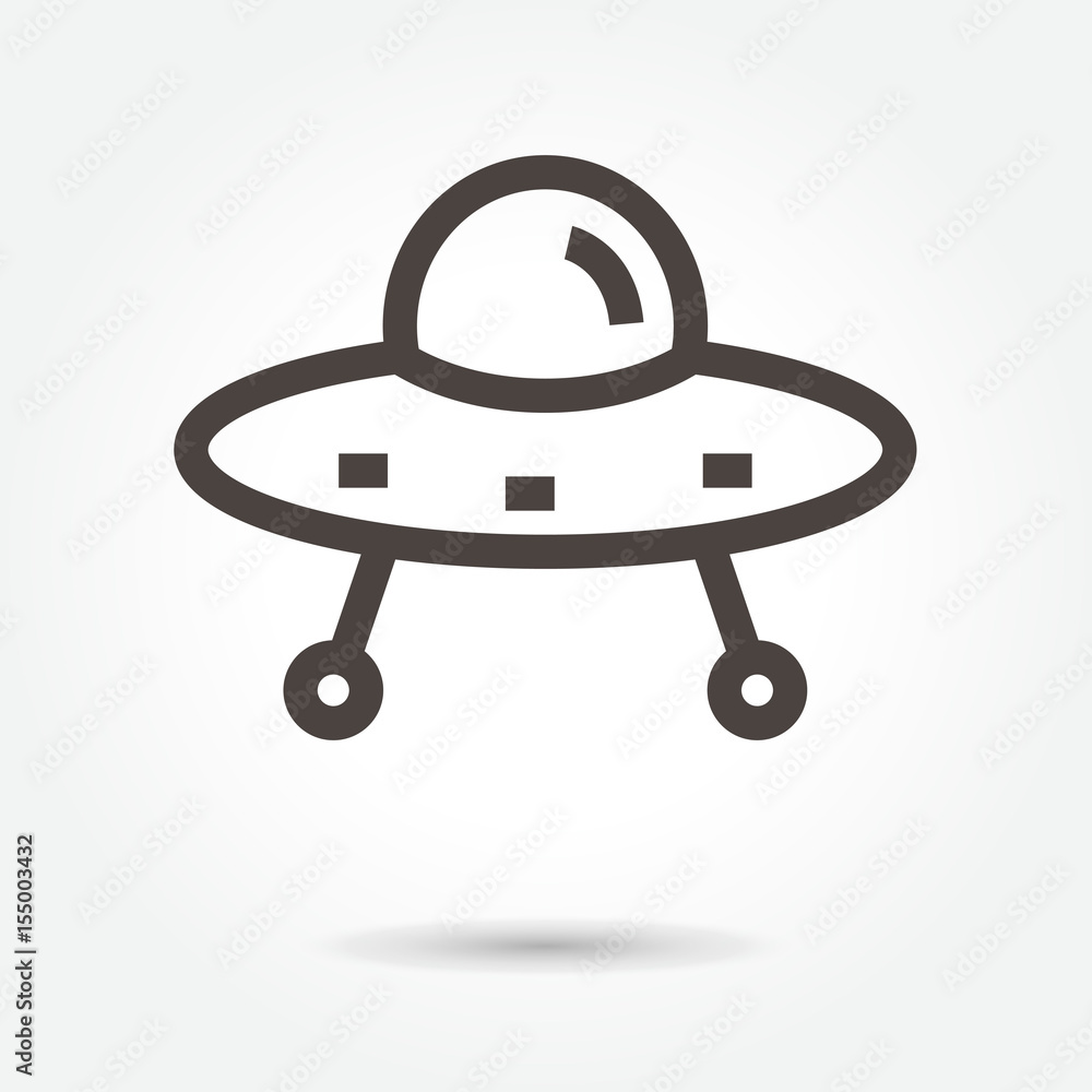 UFO icon. sign design vector. illustration. on white background. logo UFO icon. sign design vector. illustration. on white background. logo