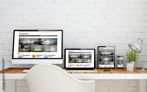 multidevice desktop e-magazine photo