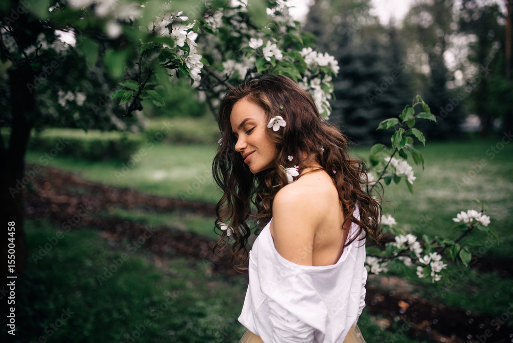 The girl - spring The girl - spring