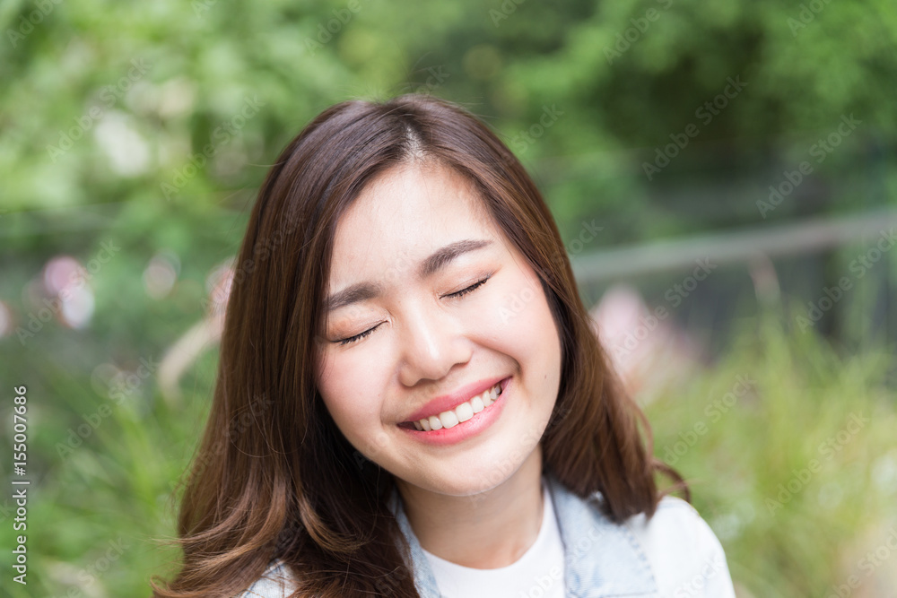 Young asian lady Smiling