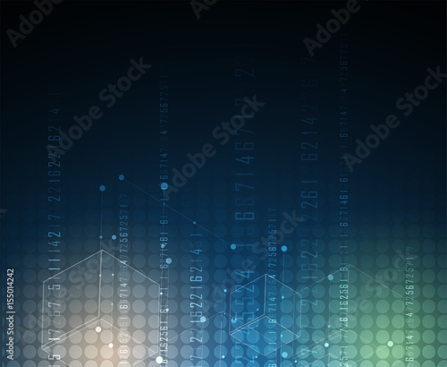 Digital technology world. Business virtual concept. Vector background