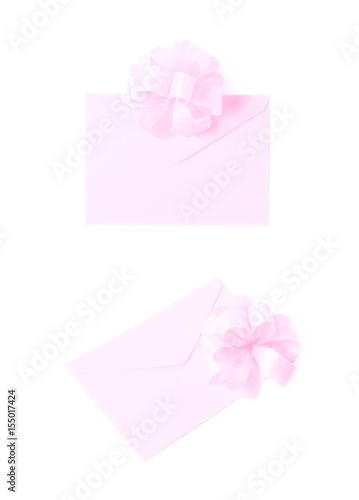 Paper envelope decorated with the bow