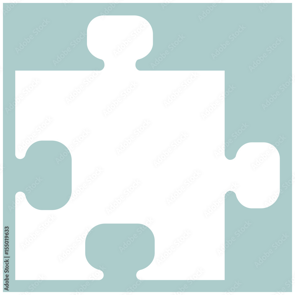The puzzle the white color icon . The puzzle the white color icon .