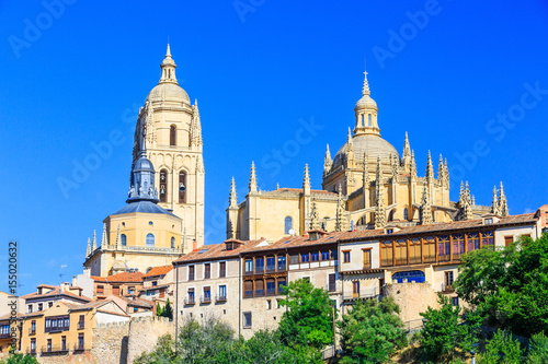 Cathedral de Santa Maria de Segovia in the historic city of Segovia, Castilla y Leon, Spain. © SCStock
