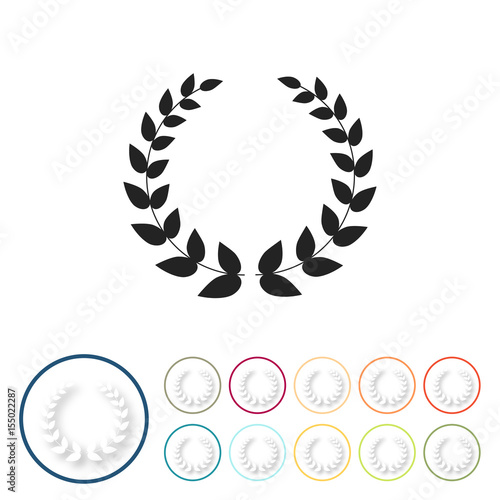 Bunte 3D Buttons - Siegerkranz