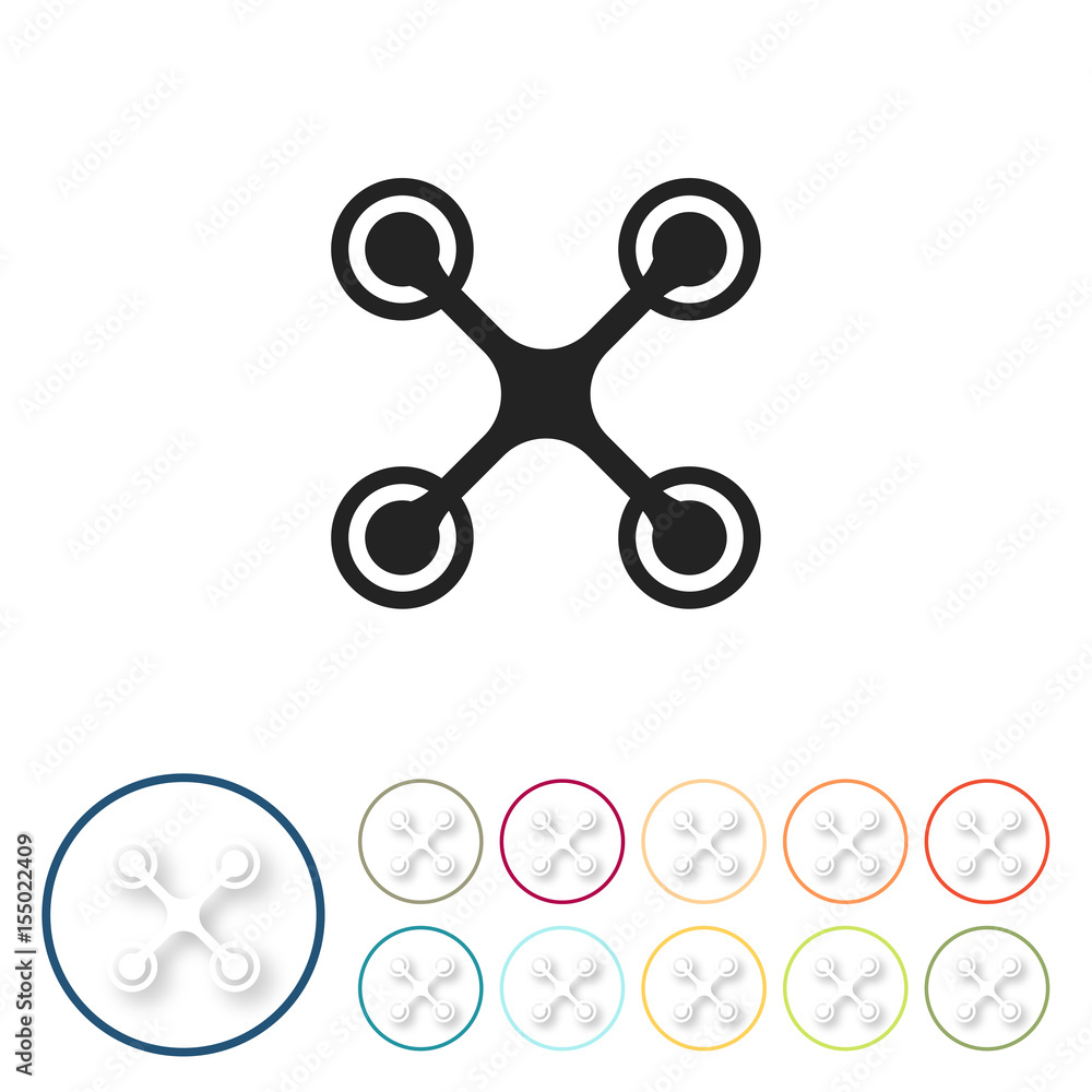 Bunte 3D Buttons - Drohne Bunte 3D Buttons - Drohne