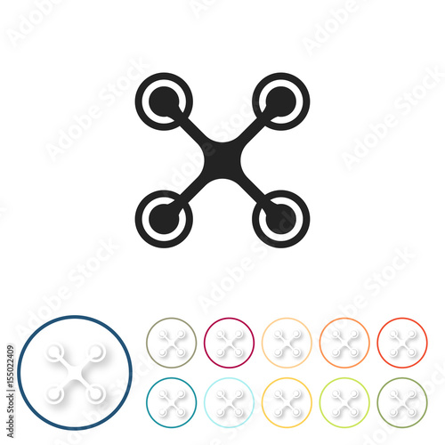 Bunte 3D Buttons - Drohne