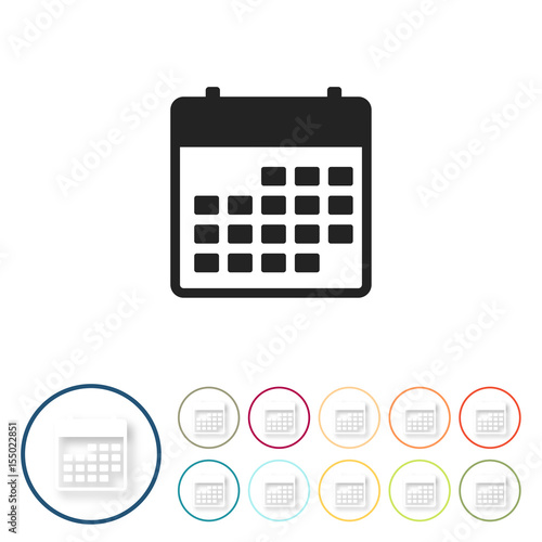 Bunte 3D Buttons - Kalender