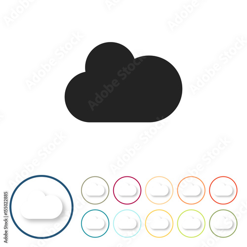 Bunte 3D Buttons - Wolke