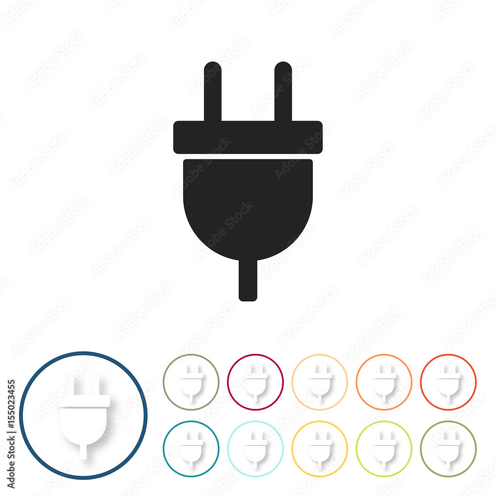 Bunte 3D Buttons - Stecker Bunte 3D Buttons - Stecker
