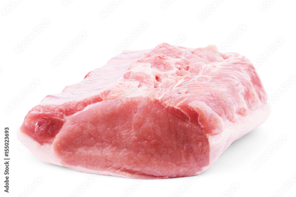 raw meat isolated on white