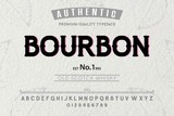 Font.Alphabet.Script.Typeface.Label.Bourbon typeface.For labels and different type designs