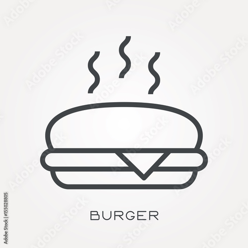 Line icon burger