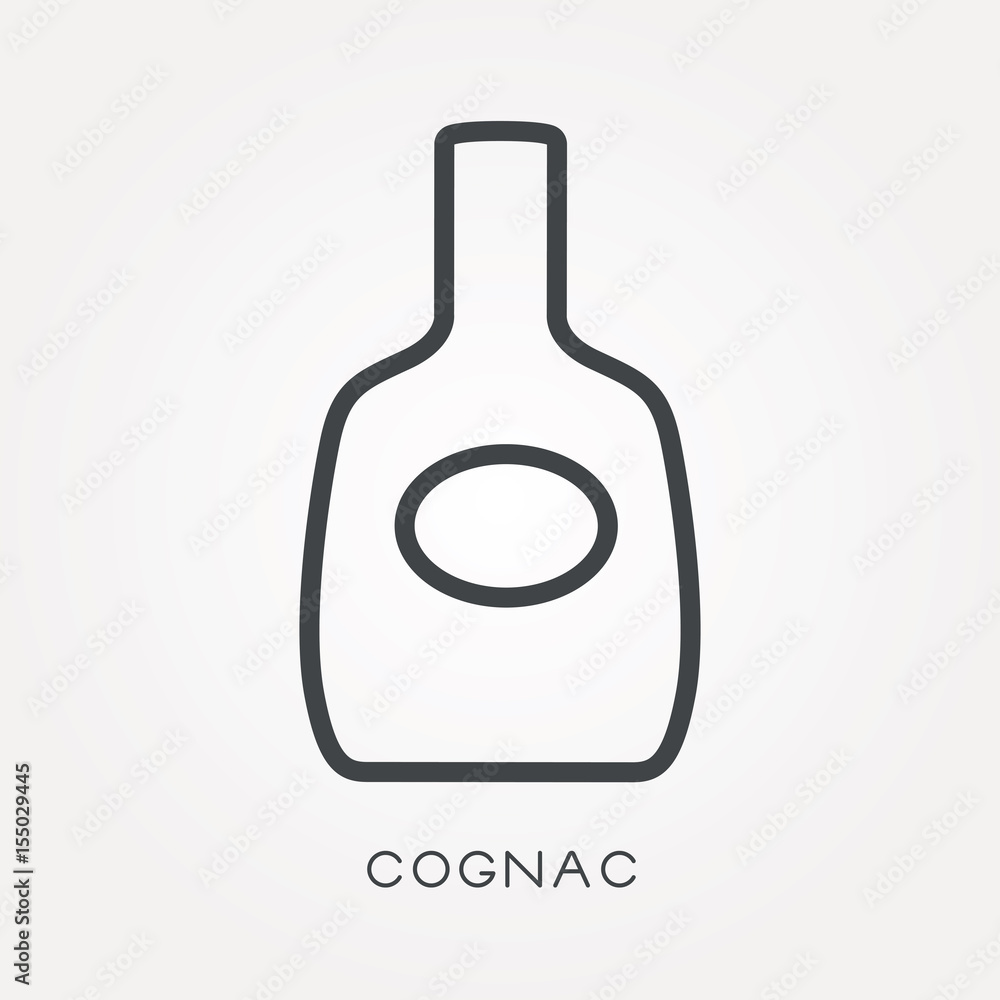 Line icon cognac Line icon cognac