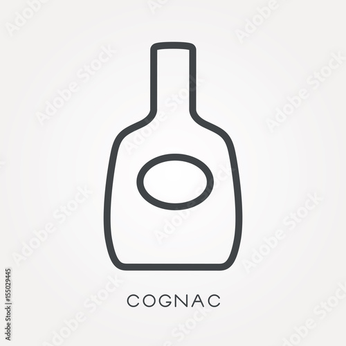 Line icon cognac