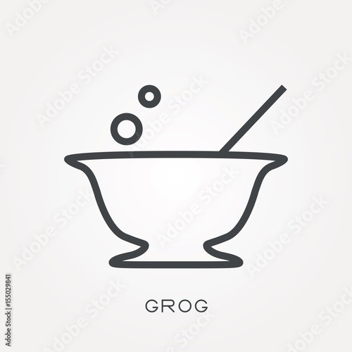 Line icon grog