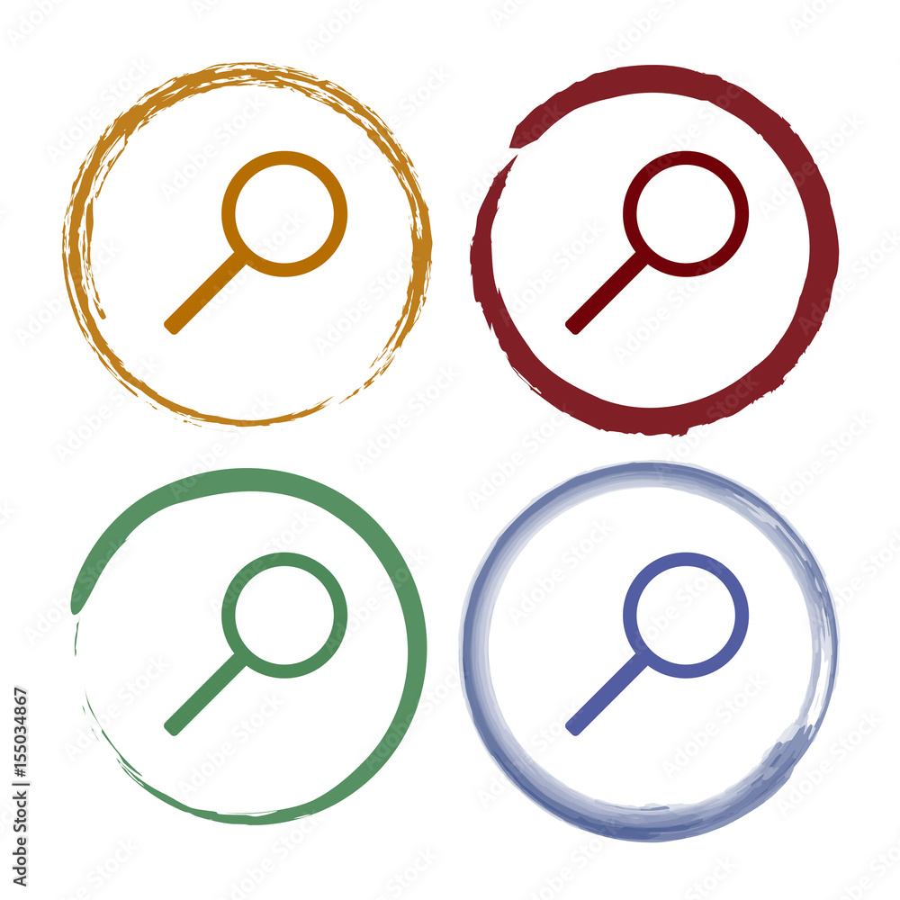 Pinselstrich Icon Set - Lupe - Suchmaschine Pinselstrich Icon Set - Lupe - Suchmaschine