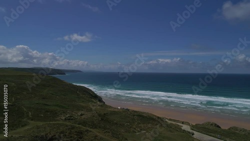 Wallpaper Mural Paragliding over the beach, beautiful seaside landscape aerial view Torontodigital.ca