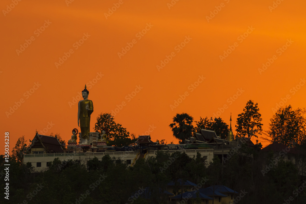 Sunset at Wat Phra That Doi Kham, Muang, Chiang Mai, Thailand