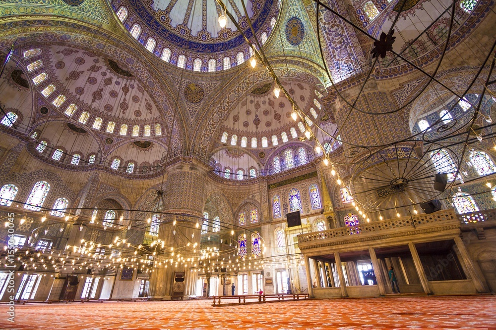 Obraz premium Innenansicht blaue Moschee Istanbul