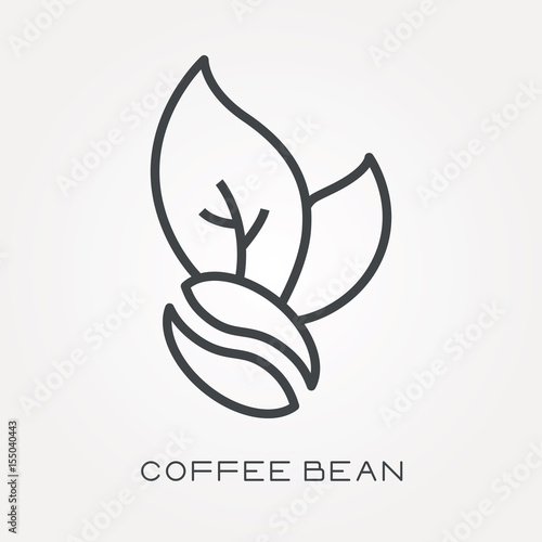 Line icon coffee bean