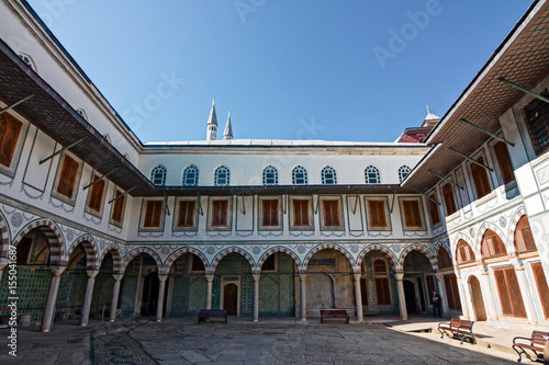 Harem buildings in the  Topkapi  palace  rich in precious decorations.