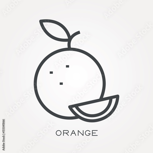 Line icon orange