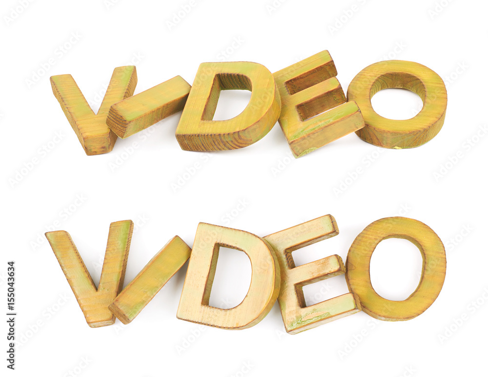 Word made of wooden letters isolated Word made of wooden letters isolated