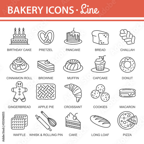 Bakery icon set.