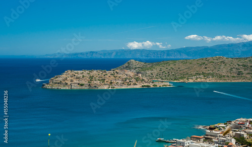Fototapeta Naklejka Na Ścianę i Meble -  View to Spinalonga island, Greece, Crete, panoramic