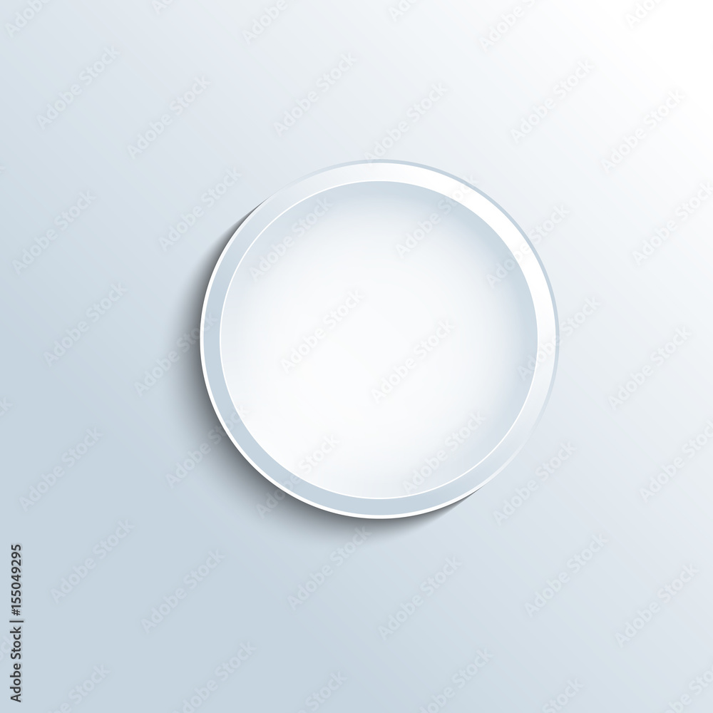 White concave button vector White concave button vector