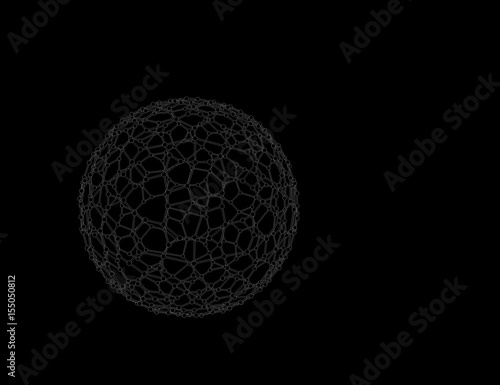 Abstract Sphere wireframe. ...