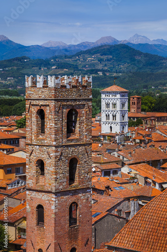 Panorama of Lucca Italia photo