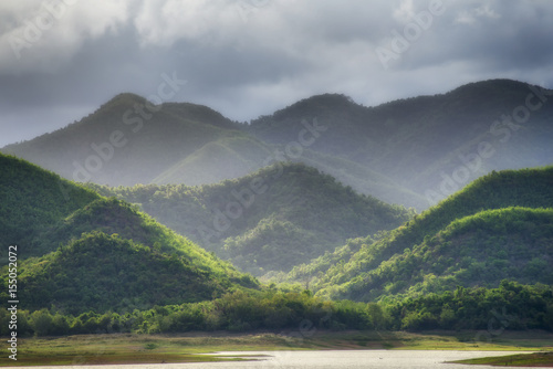 Mountain landscape view at Kaeng Krachan National Park in Thailand
