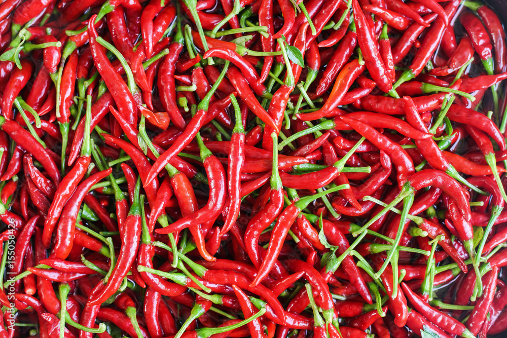 close up red chilli for background.