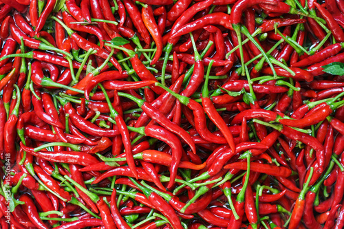 close up red chilli for background. © milkchocolate
