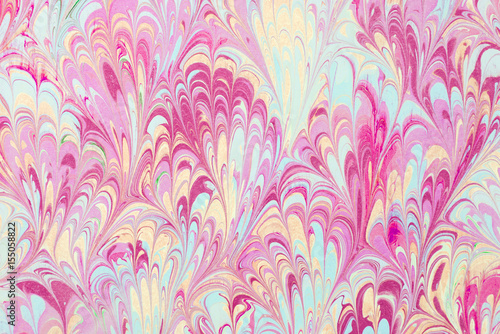 acrylic color marbling art pattern on paper background..
