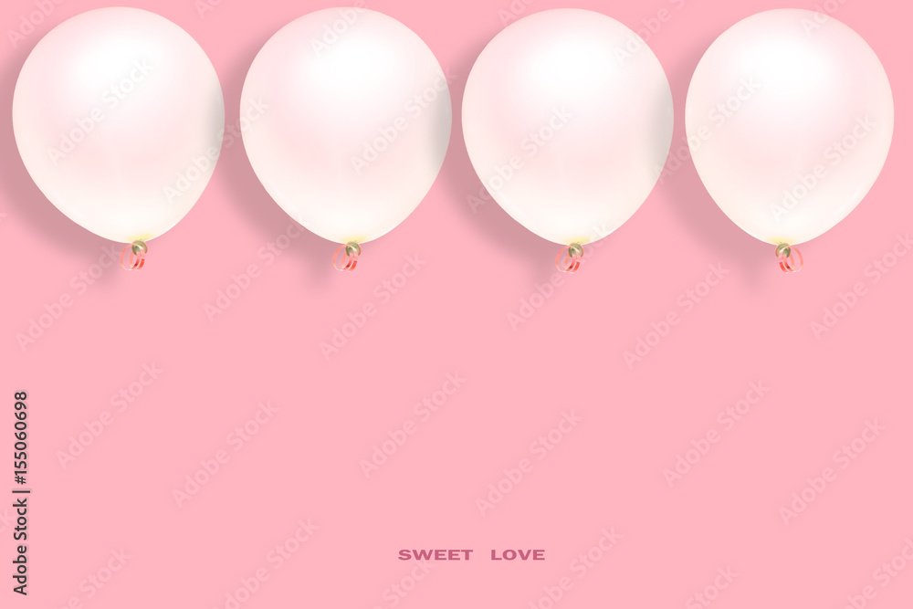 sweet pink balloon party