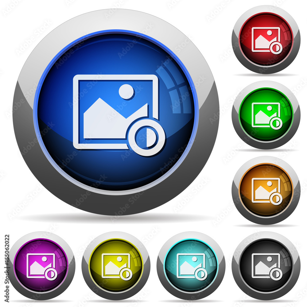Adjust image contrast round glossy buttons Adjust image contrast round glossy buttons