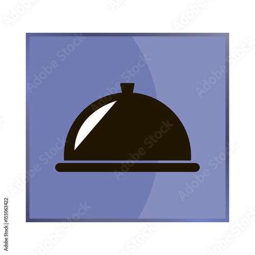 Hot food, restaurant, dining room, cafe, food reception point. Restaurant vector sign