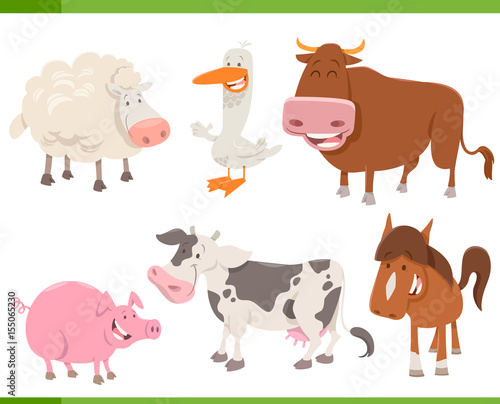 farm animal cartoon characters set © Igor Zakowski