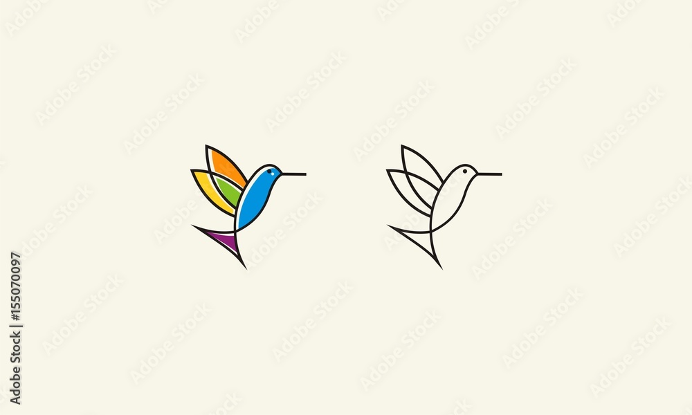 bird line logo design bird line logo design
