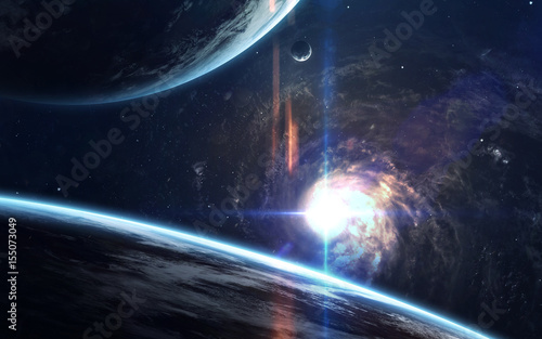 Deep space beauty, planets, stars and galaxies in endless universe. Elements of this image furnished by NASA