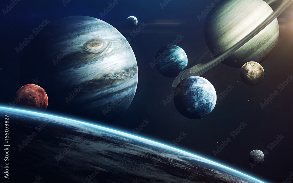 Fototapeta premium Planety Układu Słonecznego. Elementy tego zdjęcia dostarczone przez NASA