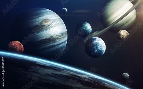 Planets of Solar system. Elements of this image furnished by NASA photo