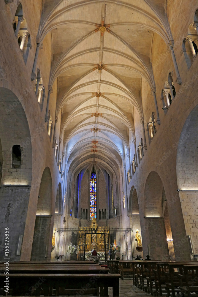 Girona Basilica  publica de San Felix o San Feliu vista general data de los 1ºtiempos del cristianismo en España