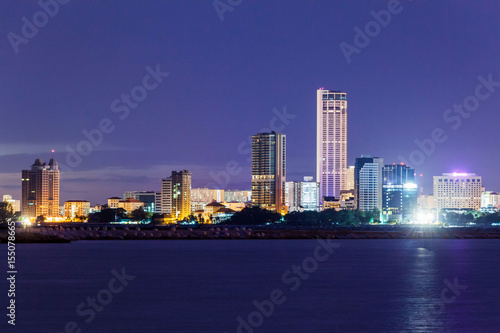 View of metropolitan George Town city  Penang