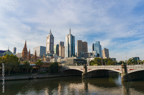 Melbourne CBD cityscape with Princes Bridge © Olga K